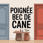 poignee bec de cane sur portes interieures modernes