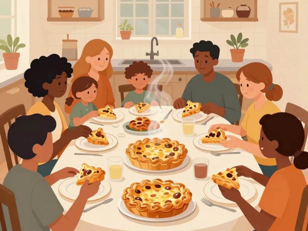 recette avec de la pate feuilletee, repas familial cuisine