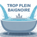 Illustration trop plein baignoire évitant débordement