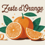 zeste d orange fraîchement prélevé illustration cuisine