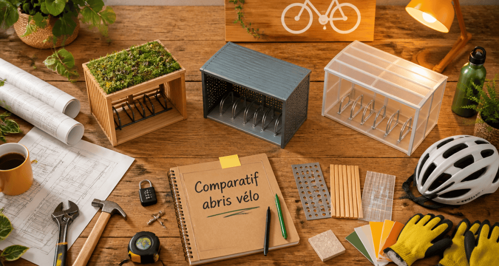 abris velo maquettes sur table