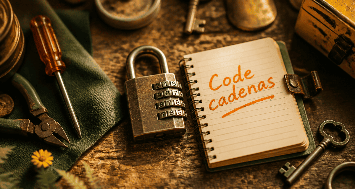 code cadenas usé carnet outils