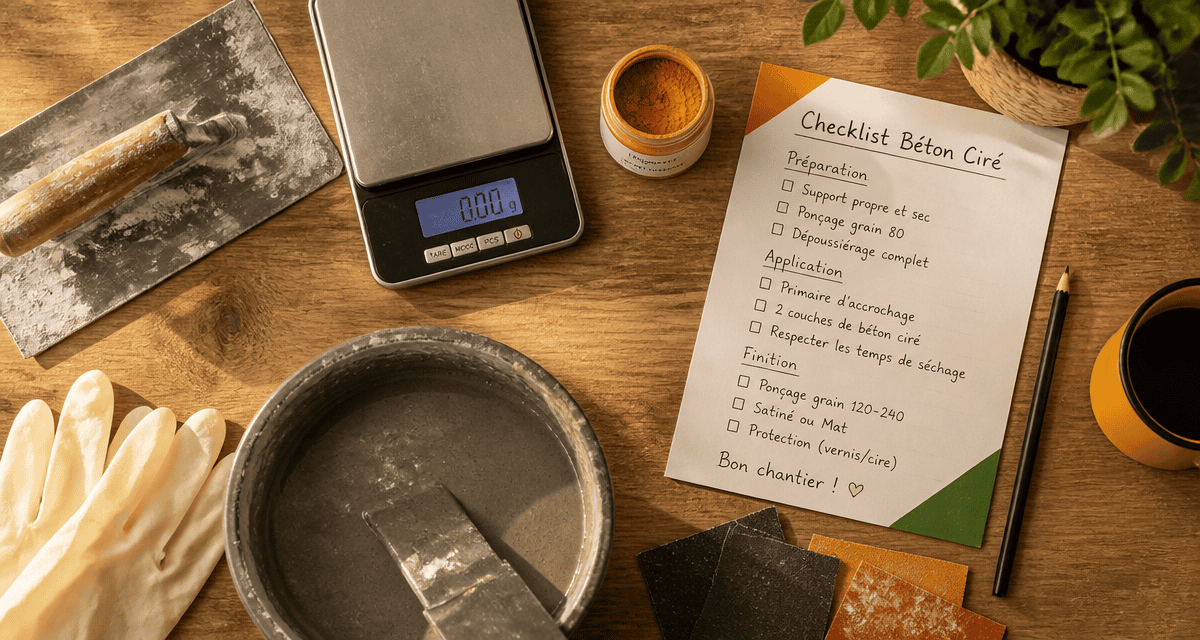 comment faire un beton cire preparation outils