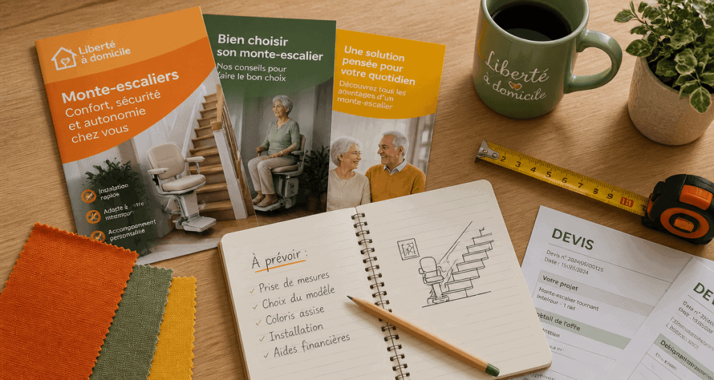 Comparatif monte escalier en image, brochures et devis