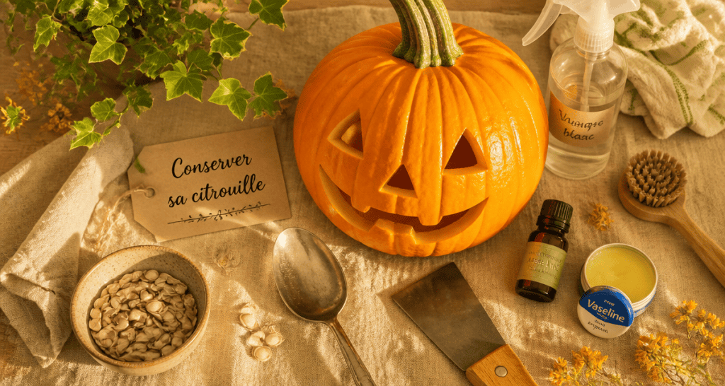 conserver citrouille halloween astuces outils