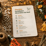 decoration noel exterieur installation checklist sur table