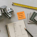 hauteur mitigeur douche sur plan de travail moderne