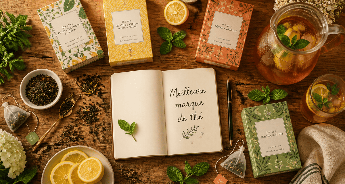 meilleur marque de thé boîtes sachets carafe table