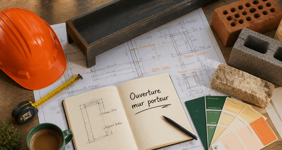 Plan de travail chantier mur porteur IPN prix