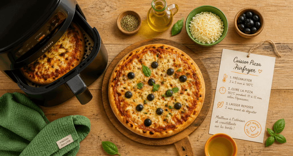 Pizza surgelée airfryer sortie de l'appareil