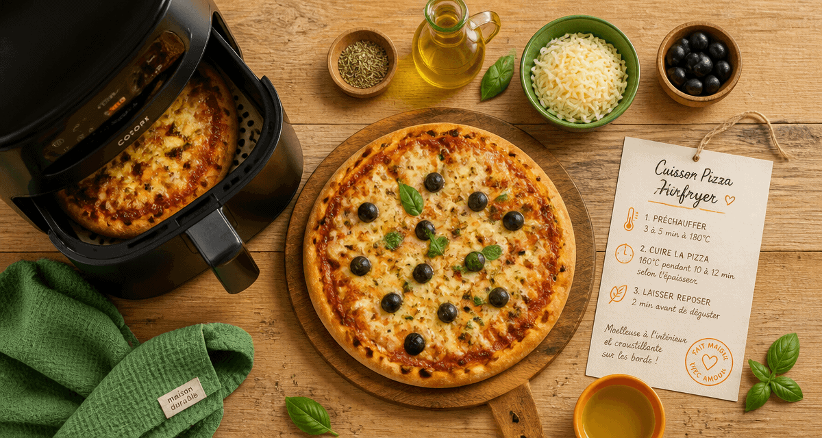 Pizza surgelée airfryer sortie de l'appareil