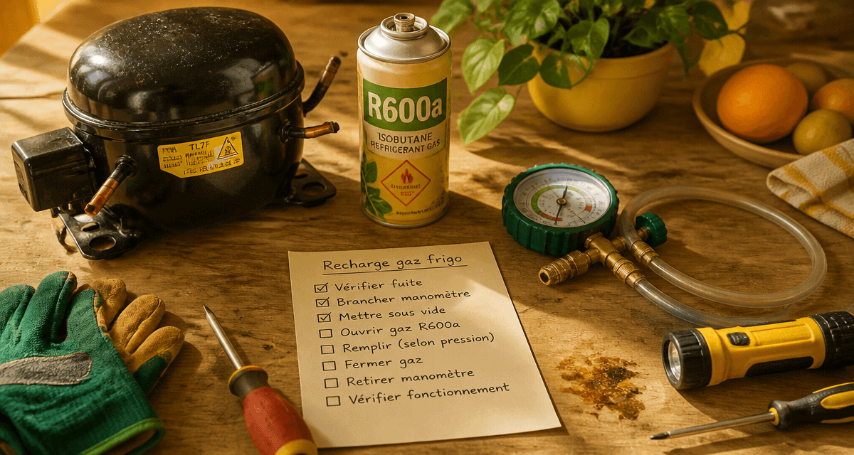 recharge en gaz frigo outils compresseur