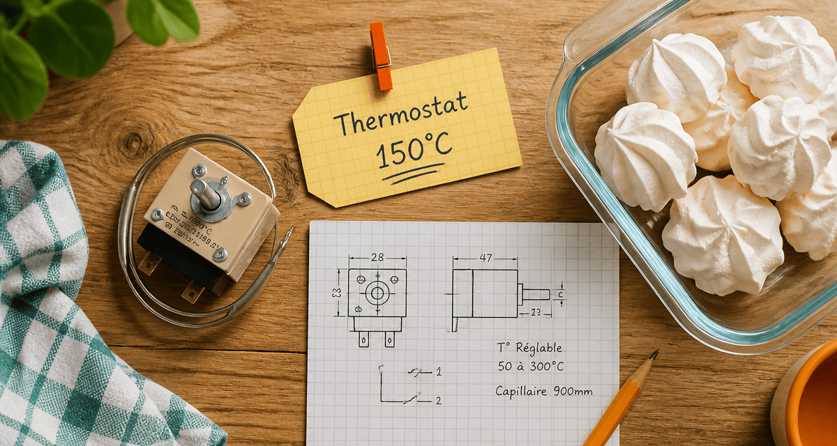 thermostat 150 degrés plat meringues schéma technique