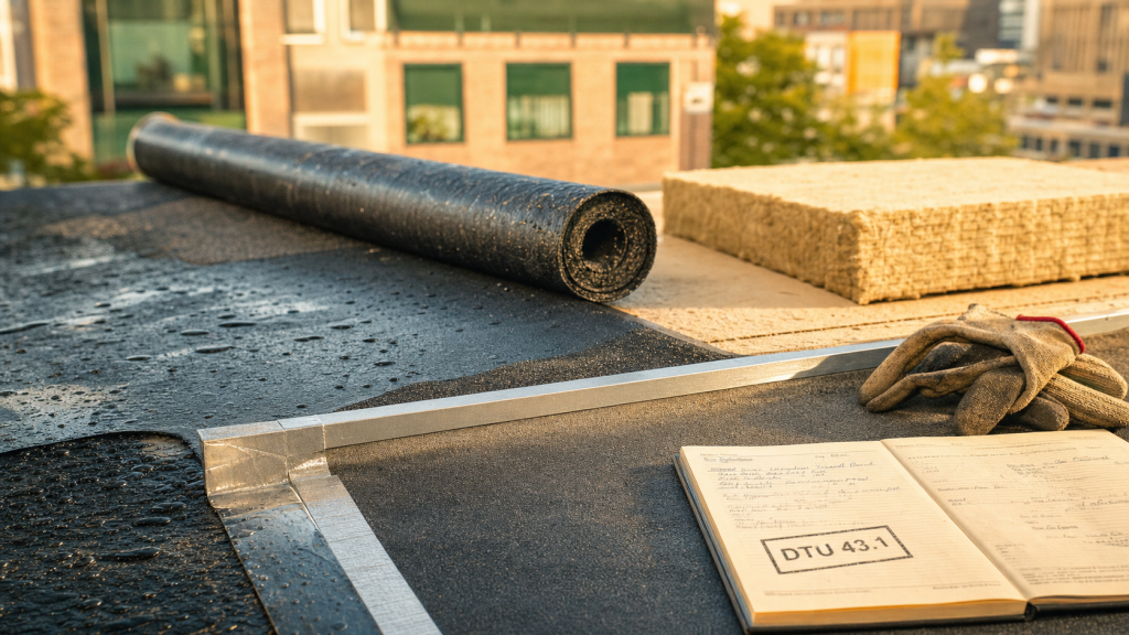 Étanchéité des toitures : membrane EPDM sur toiture-terrasse rénovée