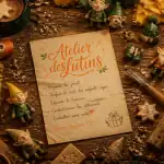 atelier des lutins et le pere noel outils et figurines