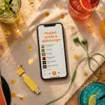 playlist pour soirée à télécharger sur smartphone table festive