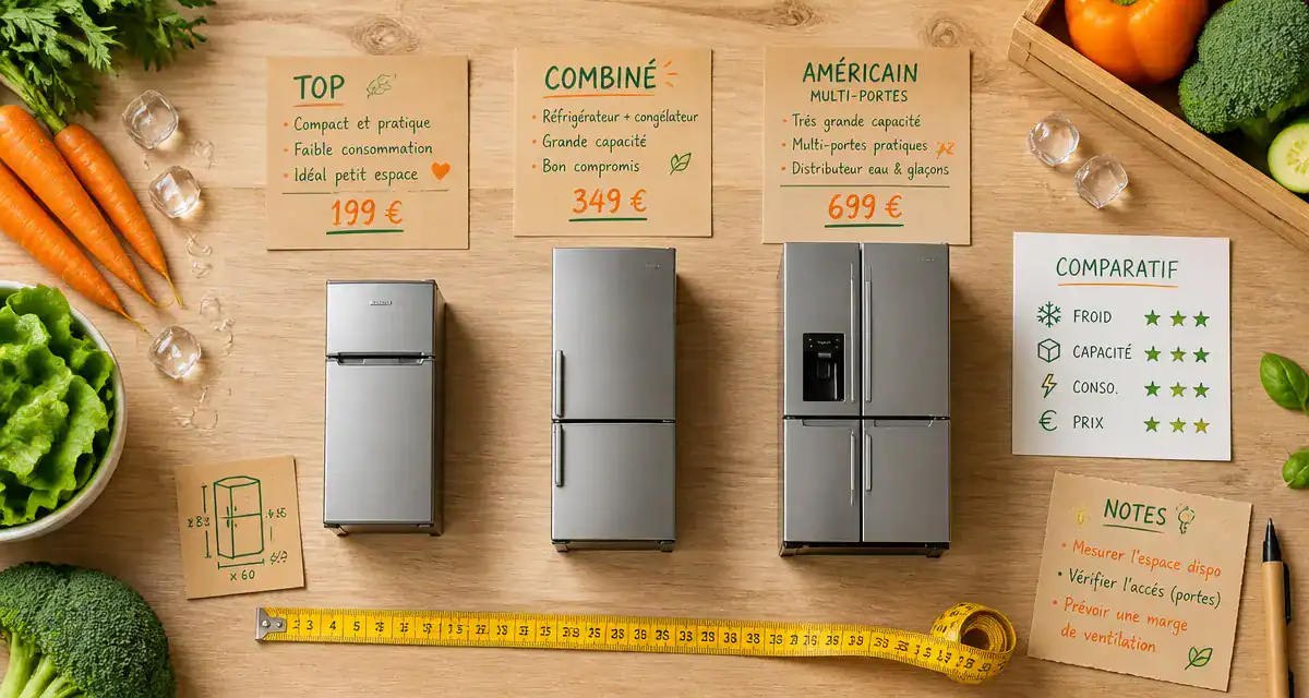 prix d un frigo congelateur trois modèles avec prix et accessoires