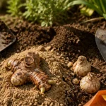 Quand planter des iris : rhizome en terre, outils de jardinage