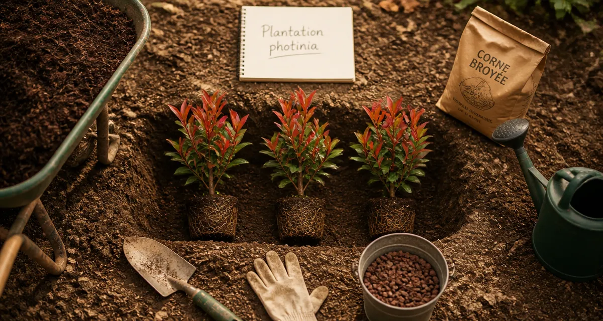 Quand planter photinia : tranchée et plants pour haie dense