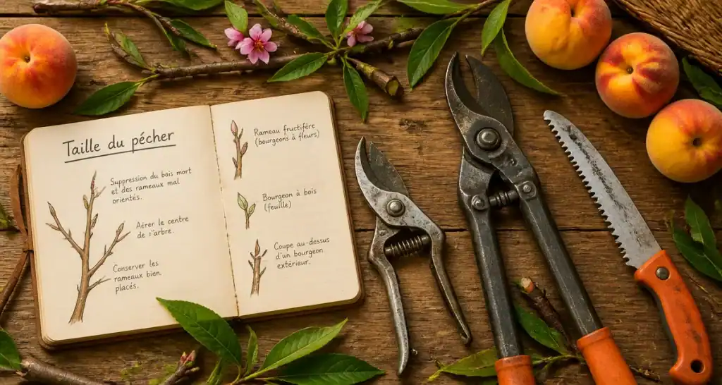 quand tailler un pecher outils et rameaux
