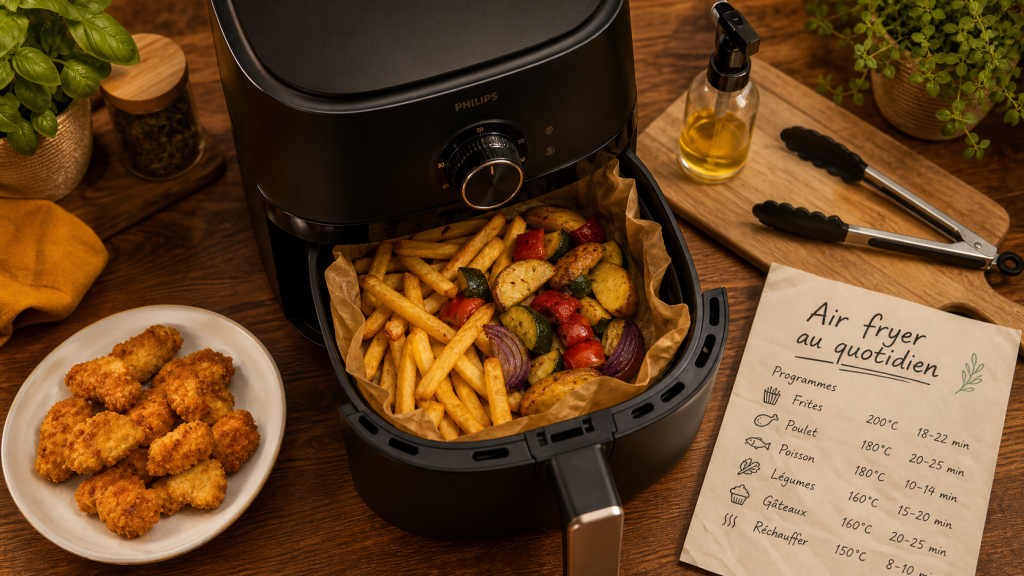 Air fryer avantages et inconvénients : frites et légumes rôtis, capacité limitée