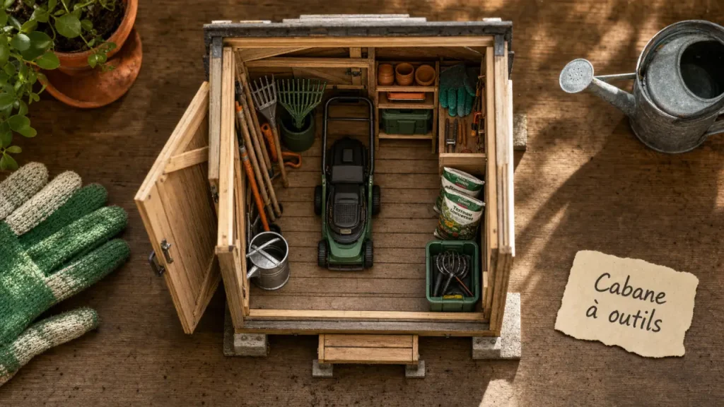 Bois, métal ou résine : quelle cabane à outils de jardin choisir sans piège d’humidité ?