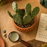 Cactaceae : aréoles d’Opuntia, origine américaine, tiges succulentes