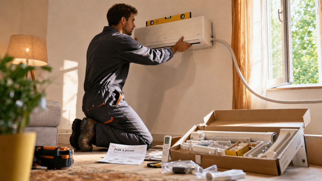 Climatiseur à installer soi même, prêt à poser sur mur intérieur