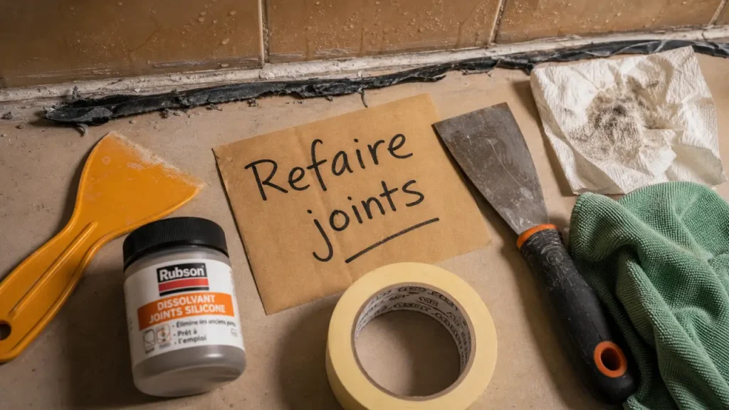 Comment enlever silicone sans rayer : joint de salle de bain et outils