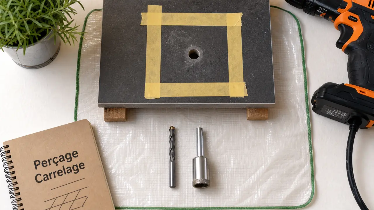 Comment percer un carrelage sans fissure : foret et carrelage