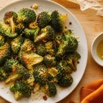 Cuisson brocolis : brocoli rôtis verts croustillants, parmesan et ail