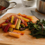 Cuisson cote de blette : eau 20 min, vapeur 15 min, sans fils