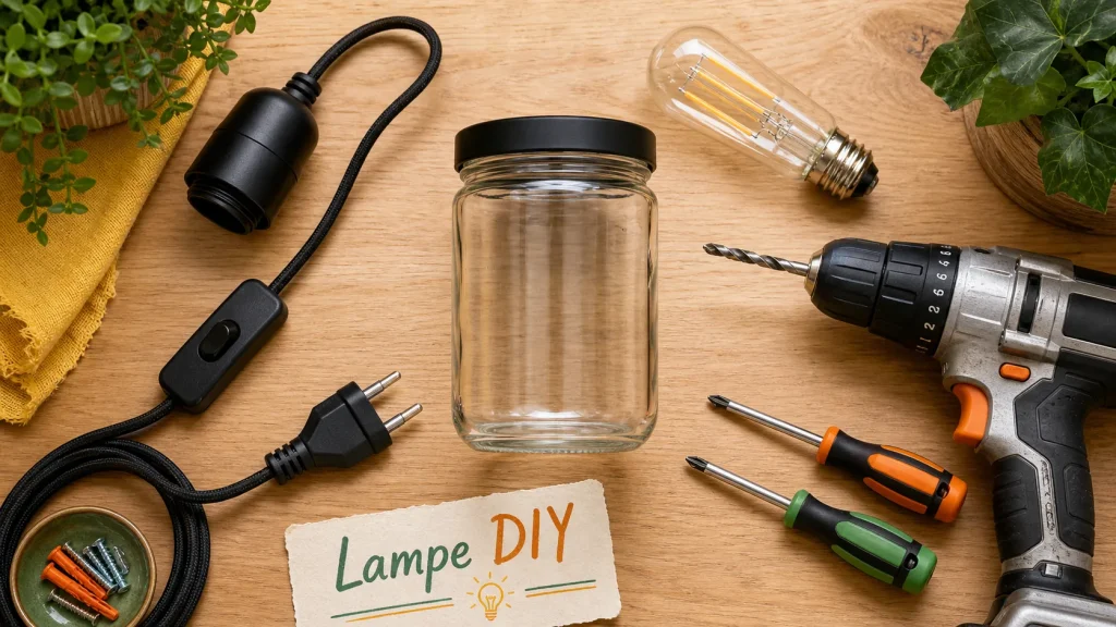 DIY lampe en bocal avec LEDs et sécurité électrique