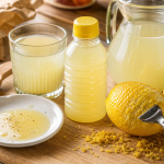 Le pulco peut il remplacer le citron : bouteille Pulco, verre et citrons frais