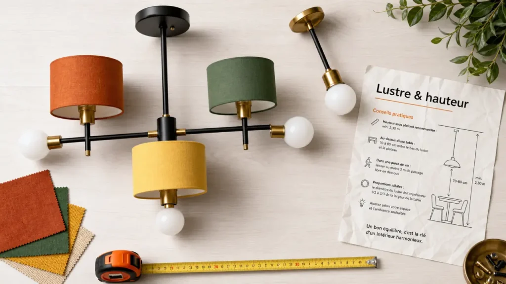 Lustres : choisir la bonne taille pour salon, salle à manger et chambre
