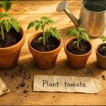 Plant tomate en pots pour éviter le mildiou