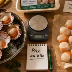 Prix des noix de st jacques : coquilles et noix décoquillées, comparaison des formats