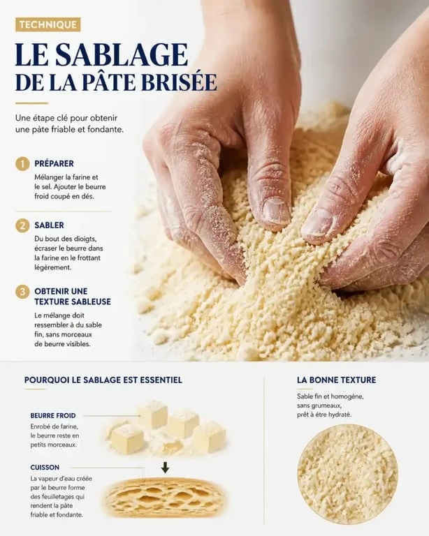 Technique du sablage pour une pâte brisée réussie