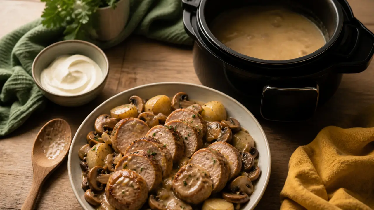 Filet mignon cookeo en médaillons, sauce crémeuse et champignons