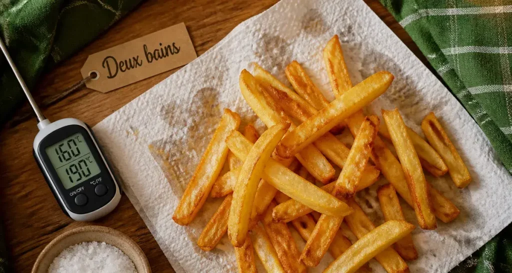 Frites maison : la méthode des deux bains pour un croustillant parfait