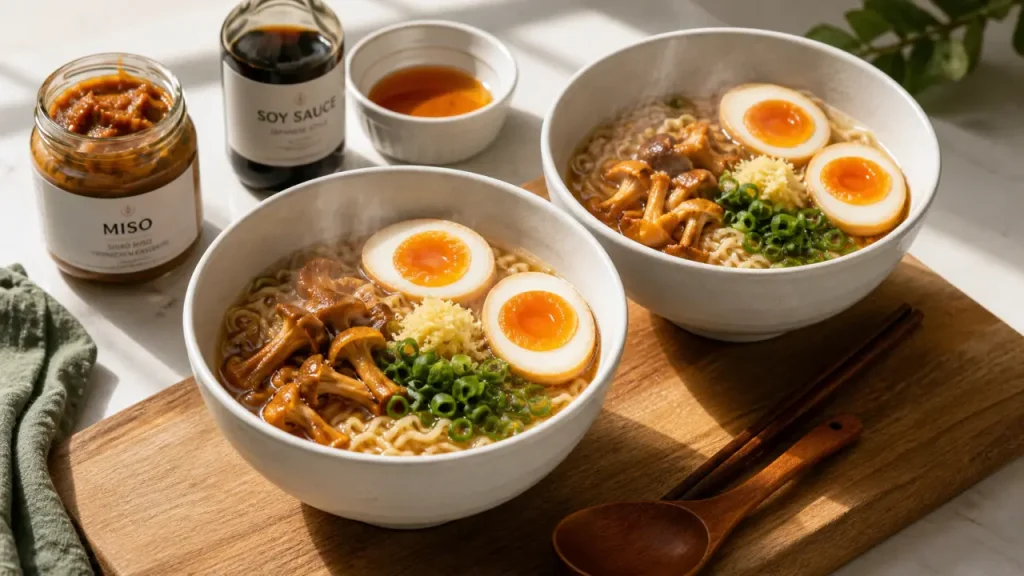 Ramen maison facile : bouillon parfumé, nouilles justes et variantes poulet ou tofu