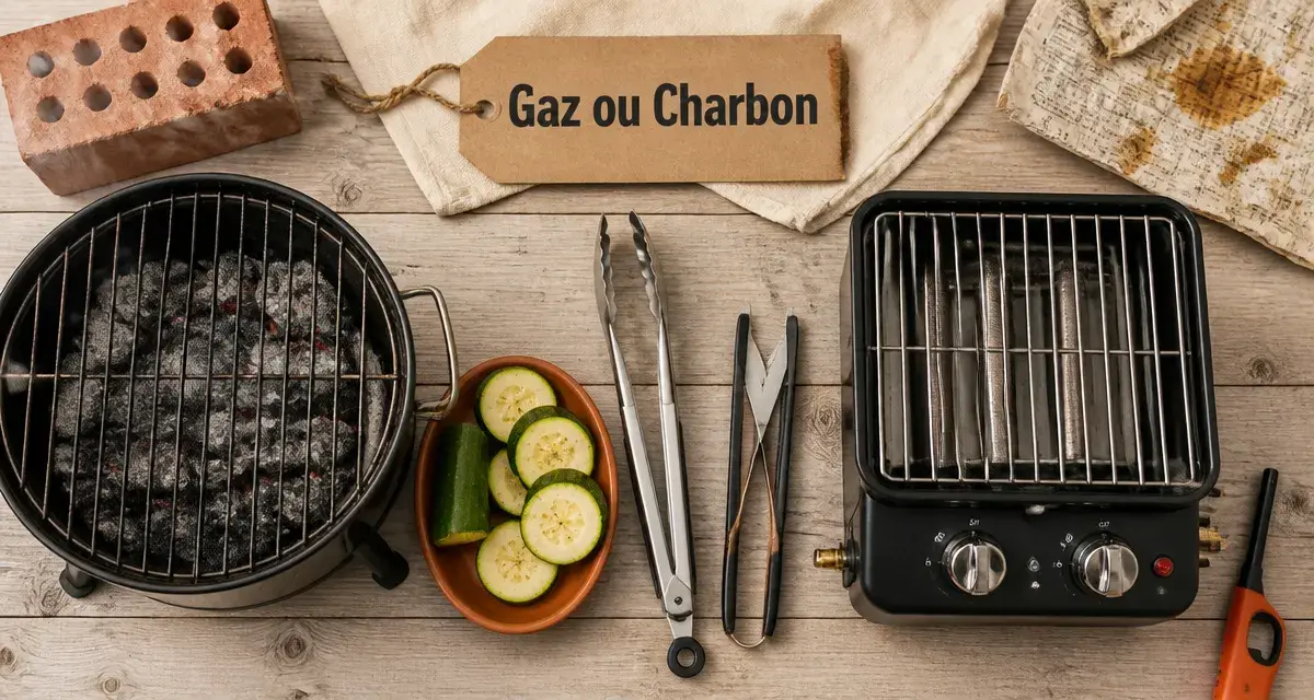 Barbecue gaz ou charbon : grille et braises, choix selon habitudes