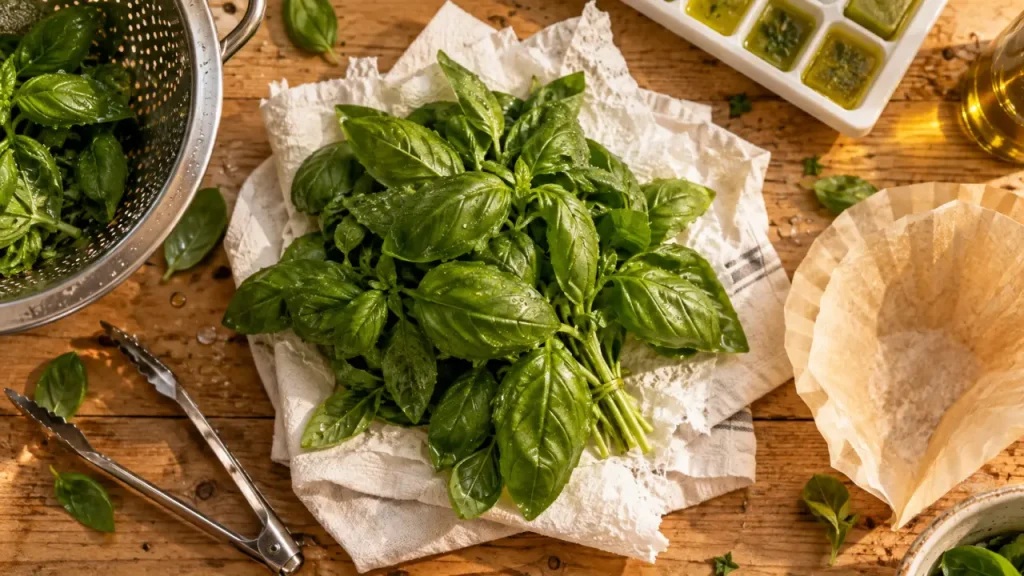 Basilic frais : 3 méthodes pour le conserver sans qu’il noircisse