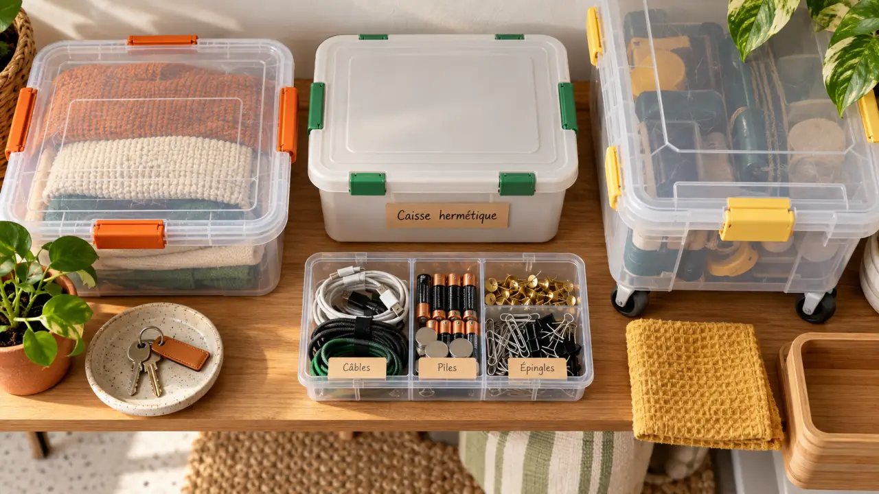 Caisse de rangement : boîtes transparentes pour organiser et protéger vos objets