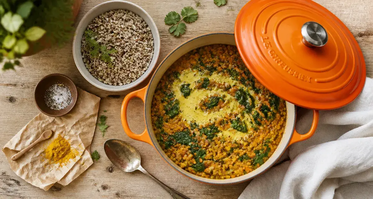 Plat unique facile : dhal de lentilles corail au lait de coco