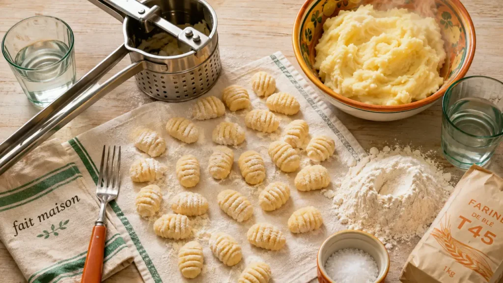 Gnocchi maison moelleux : pommes de terre farineuses, pâte souple et cuisson sans raté