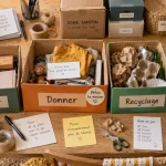detox ta maison : tri Conserver Donner Recyclage en bacs étiquetés