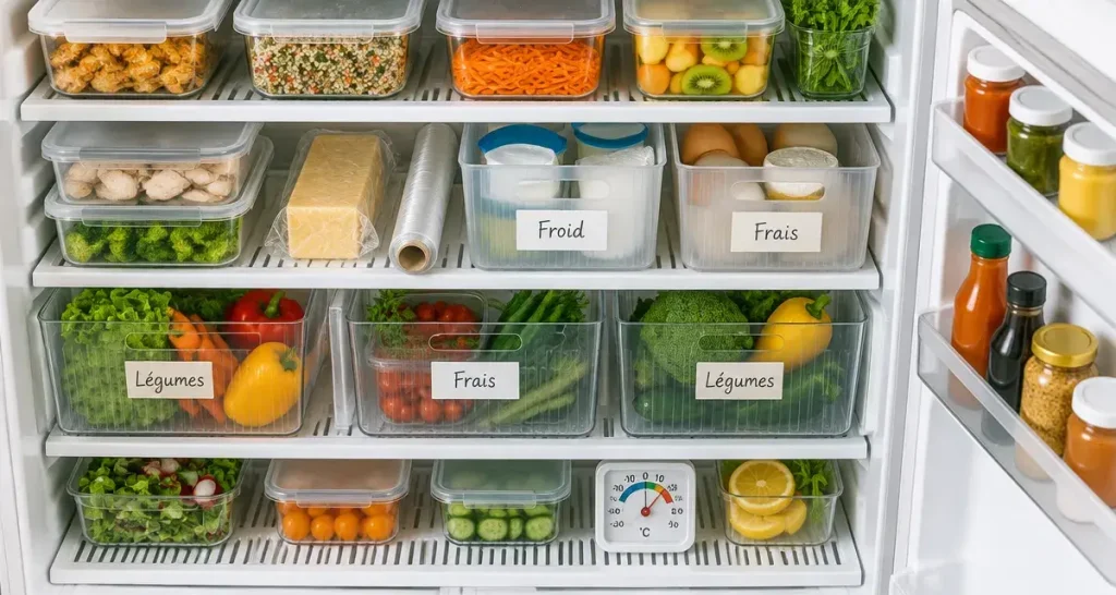 Frigo organisation : la zone à 4 °C max où ranger viande et poisson, et le reste de l&rsquo;étagère