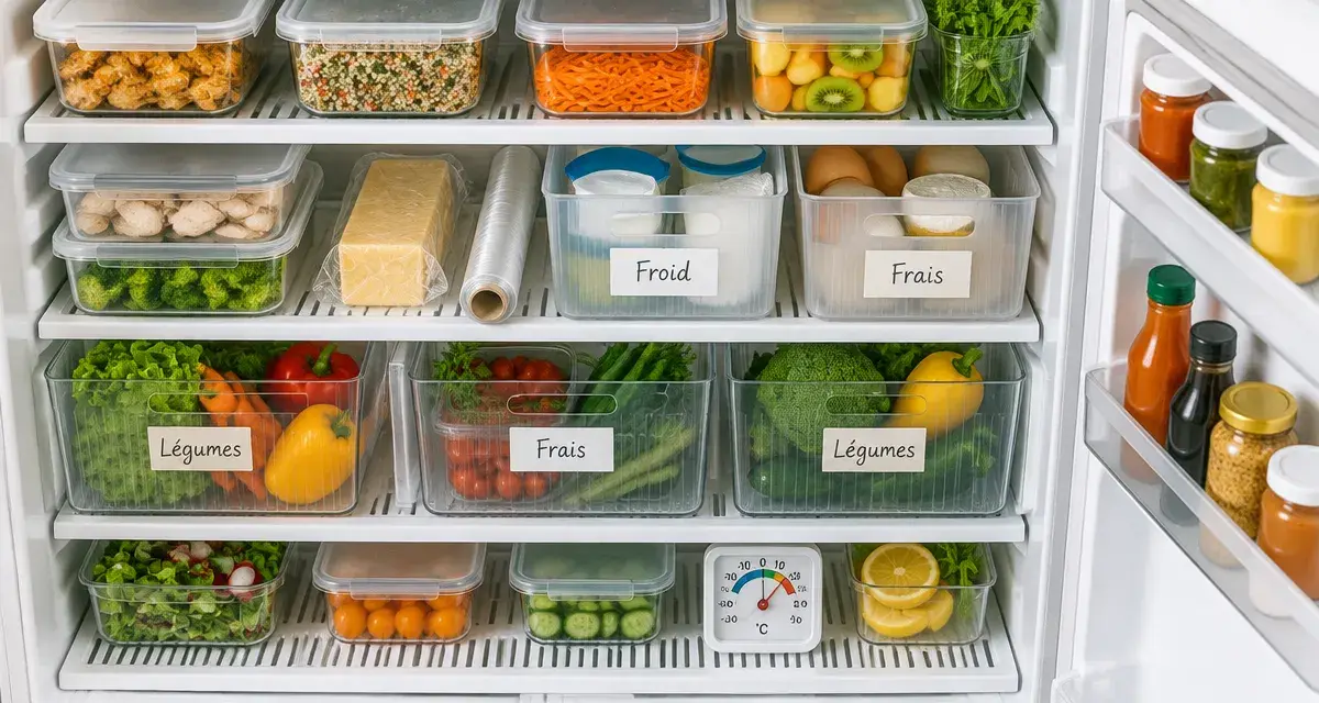 Frigo organisation : zone 4°C pour viande et poisson