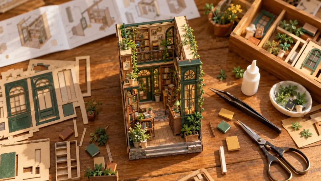 Maison miniature DIY : 45 minutes ou 2,5 heures de montage, comment choisir son premier kit ?
